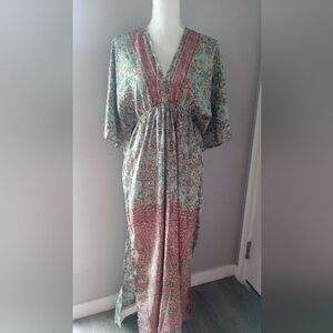 Elegant Paisley Maxi Dress
